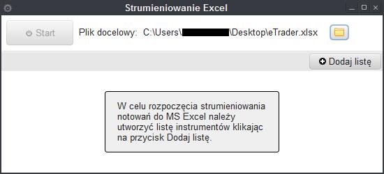 chcesz ją pobrać?. Kliknięcie na przycisk Tak spowoduje pobranie biblioteki i jej instalacje na stacji roboczej. Z kolei kliknięcie na link Zamknij okno zamknie okno Strumieniowanie Excel (Rys. 3.).