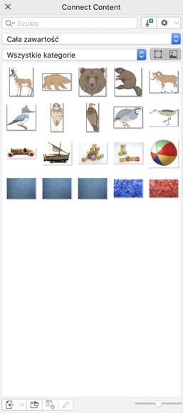 Dla ułatwienia rozpoczęcie pracy, Corel oferuje treści lokalne, przechowywane w folderze Documents\Corel\Corel Content\Images.