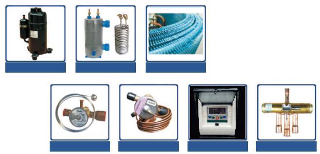 » Komponenty wysokiej jakości W-SERIES 15/50 kw/h Panasonic/Hitachi/Copeland Tytanowy wymiennik ciepła Powłoka hydrofoliowa» Części opcjonalne Zawór rozprężny Danfoss Zawór rozprężny Emerson