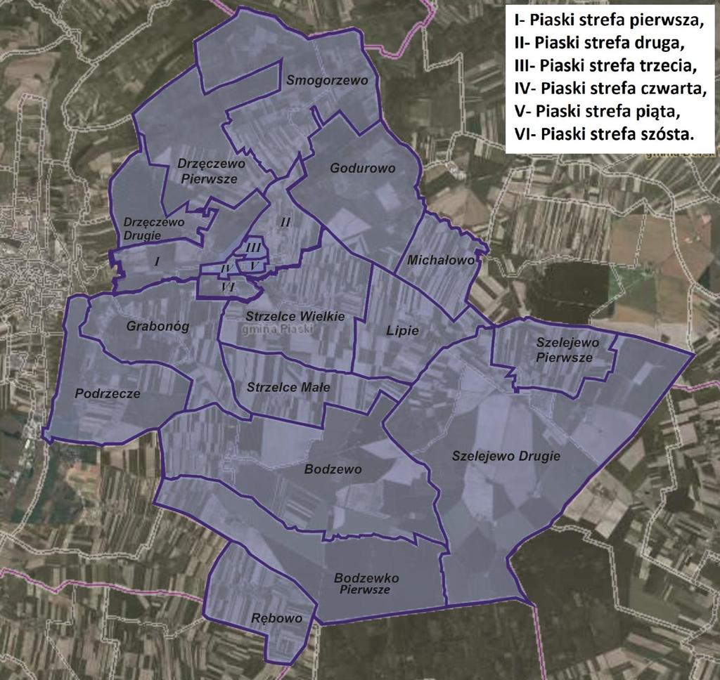 Piaski V, na których obszarze znajduje się zabudowa mieszkalna, w postaci domów jednorodzinnych, którą tworzy 151 gospodarstw domowych.