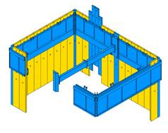 2500 mm x 1700 mm x 2500 mm daje możliwość zestawienia poniżej przedstawionych