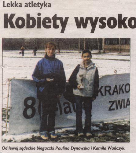 Najlepsza w historii szkoły lekkoatletka nie pozostaje bezczynna również poza murami szkoły. Trenuje w klubie MKS Beskid" pod okiem p. Józefa Klimka i odnosi spore sukcesy.