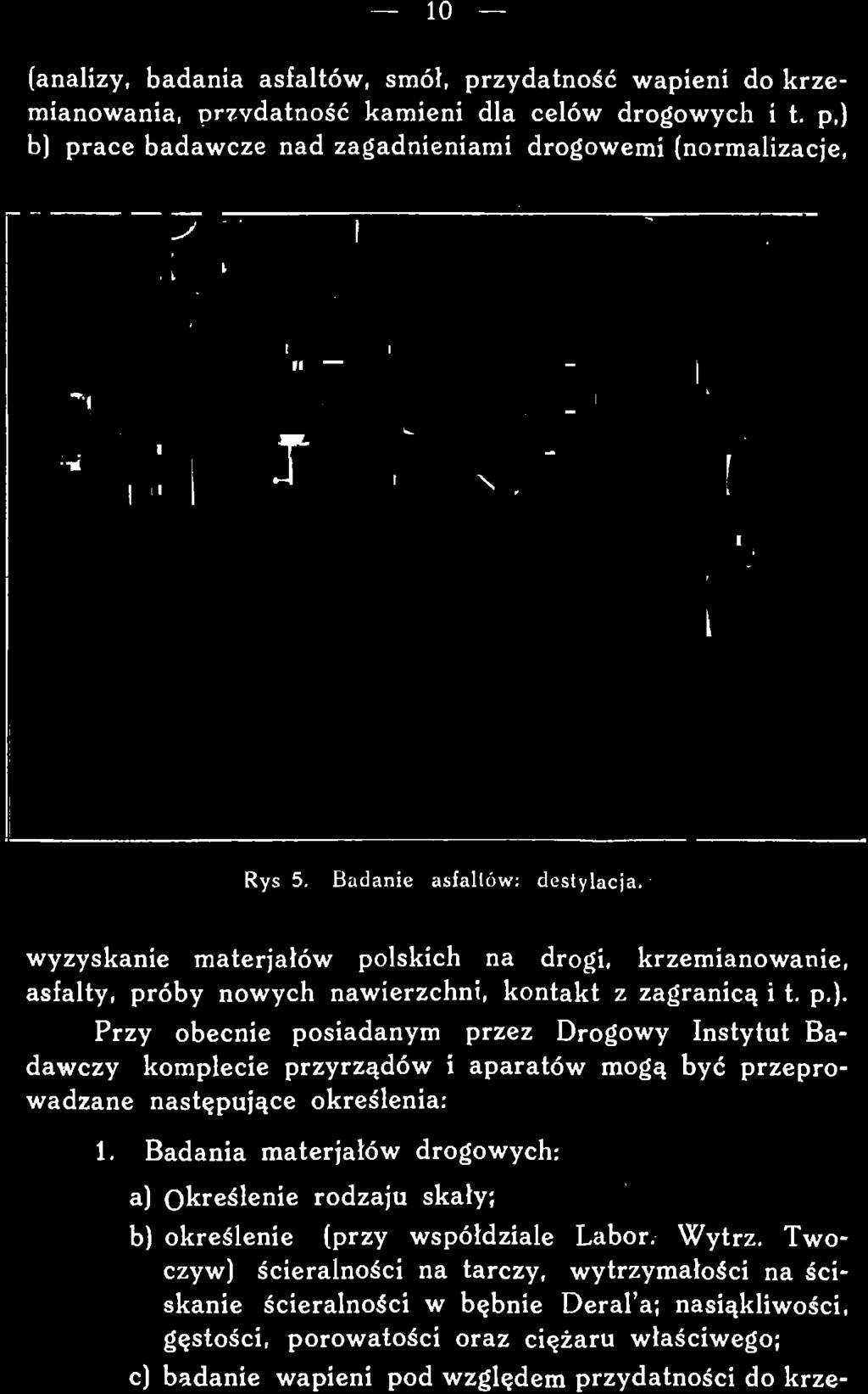 Badania materjałów drogowych: a) Określenie rodzaju skały; b) określenie (przy