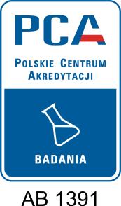 Niniejsze sprawozdanie bez pisemnej zgody laboratorium nie może być powielane inaczej niż w całości. Sprawozdanie zawiera wyniki z badań objętych zakresem akredytacji PCA AB 1391.