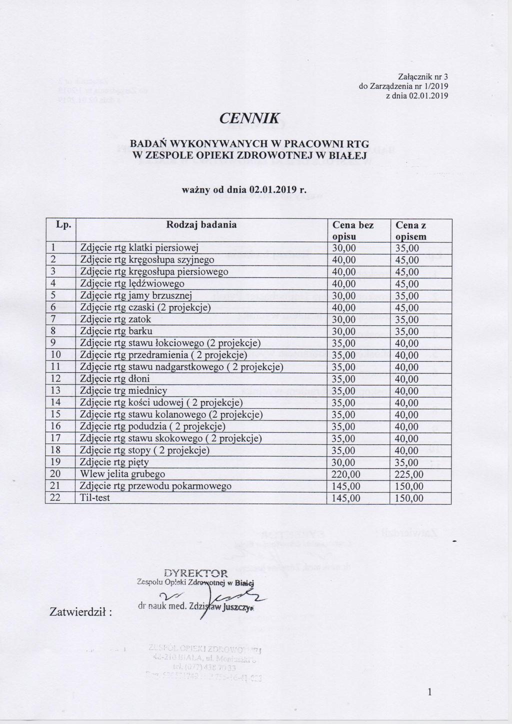 Załącznik nr 3 z dnia 02.01.