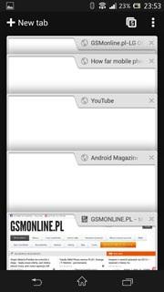 Niestety w Xperii nie ma jeszcze tej funkcji, która bardzo się nam podobała w Nexusie, czyli zoomu samych linków na stronie w okienku pop-up, aby bezbłędnie wybrać ten właściwy.