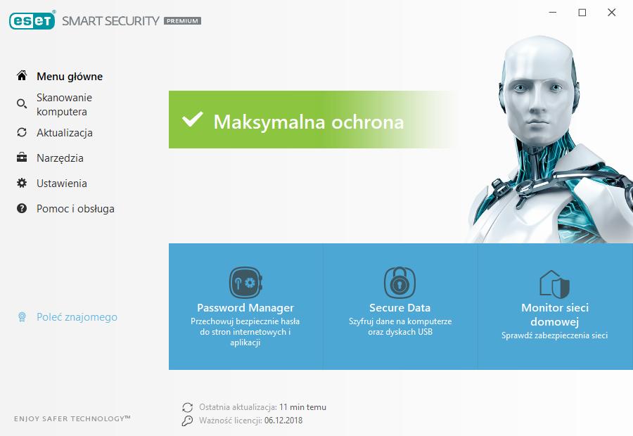 3. Przewodnik dla początkujących Niniejszy rozdział zawiera ogólny opis programu ESET Smart Security Premium i jego podstawowych ustawień. 3.