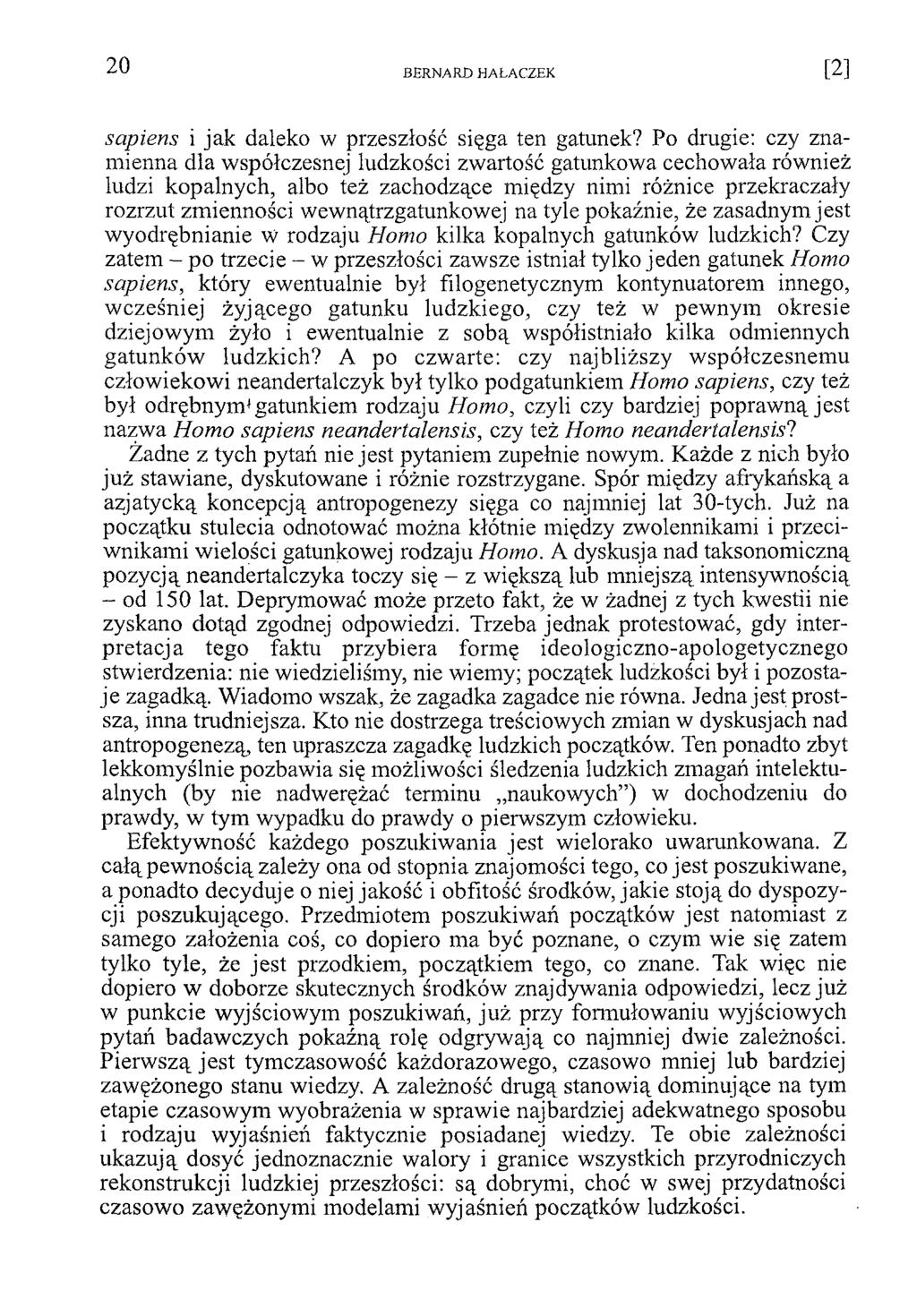 sapiens i jak daleko w przeszłość sięga ten gatunek?