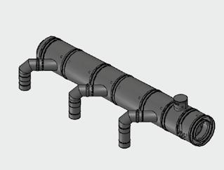 KOLEKTOR POZIOMY CLV Ø180/0 DO KASKADY KOTŁÓW BLUEHELIX TECH I BLUEHELIX B 0 + Ø 0 Ø 180 4 1 8 + 7 6 8 Ø 80 Ø 1 9 4 Ø 1 Ø8 0 77 1 trójnik koncentryczny 4 kolano 90 miska na kondensat z deklem