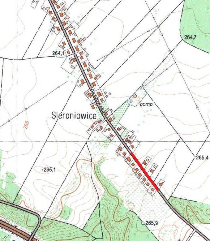 Charakterystyka techniczna przedmiotu zamówienia Opis techniczny 1. Zakres opracowania Budowa chodnika, który lokalizuje się w pasie ulicy Ujazdowskiej w m.