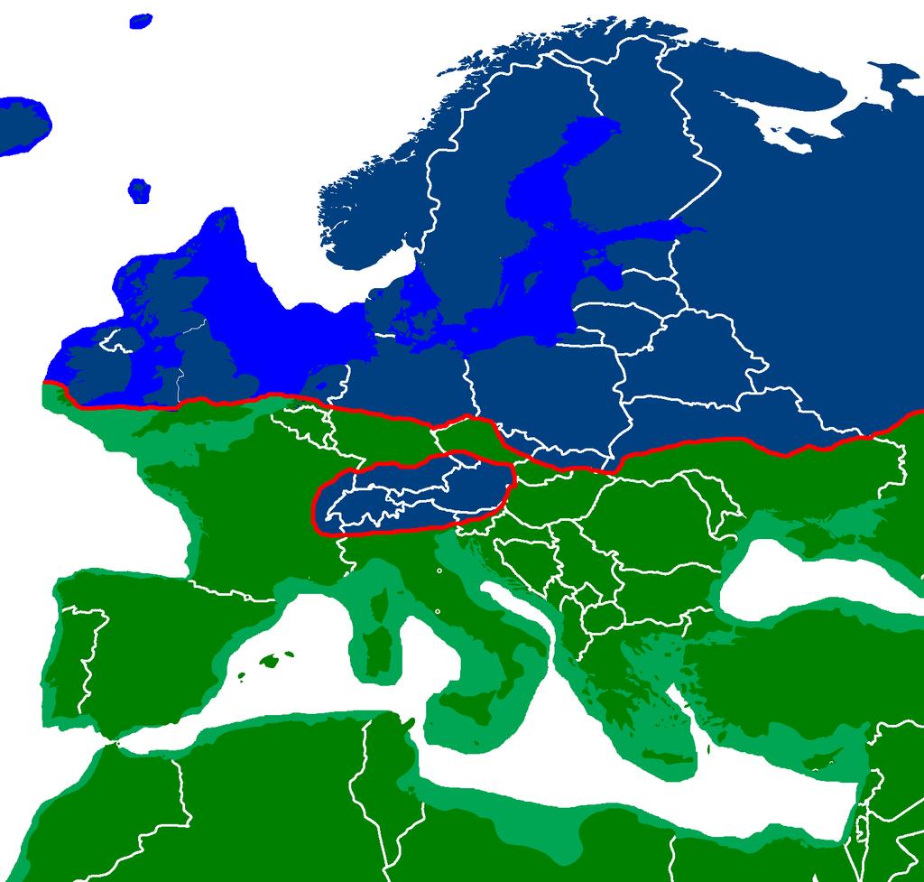 Dawno temu dużą część Europy pokrywał lód.