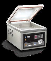 żywności W połączeniu z technologią SOUS VIDE skraca czas oczekiwania na wybrane dania Ogranicza ubytki spowodowane wysychaniem zapakowanych produktów PAKOWARKA RĘCZNA CAS CNW Ochrona przed