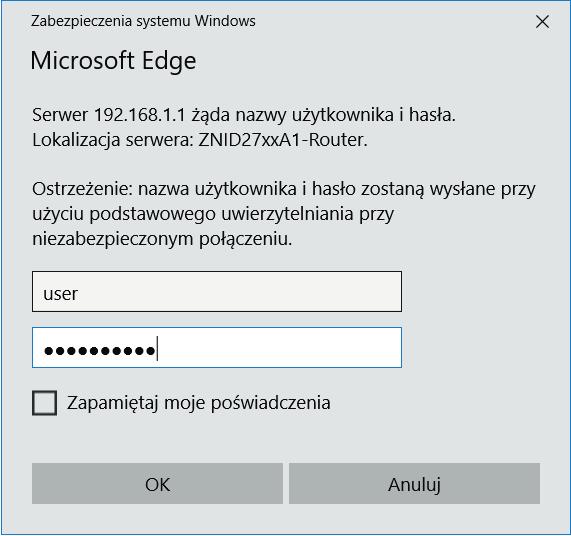 3. KONFIGURACJA USŁUGI SIECI BEZPRZEWODOWEJ WIFI Krok 1: Podłącz PC/laptop kablem sieciowym Ethernet do portu GE1 lub GE2. Krok 2: Uruchom przeglądarkę internetową (np.