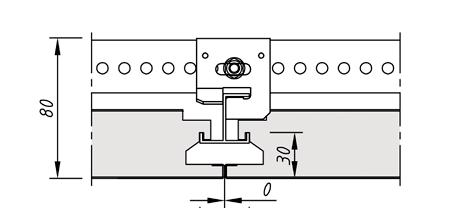 Fuge bok poprzeczny z fugą 3 mm Detail B Detail C Montagehöhe