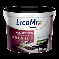 FRY WEWNĘTRZNE LIO MIX PREMIUM Farba lateksowa wewnętrzna matowa LIO MIX PREMIUM to farba lateksowa wewnętrzna matowa na bazie najwyższej jakości spoiw polimerowych, wypełniaczy mineralnych,