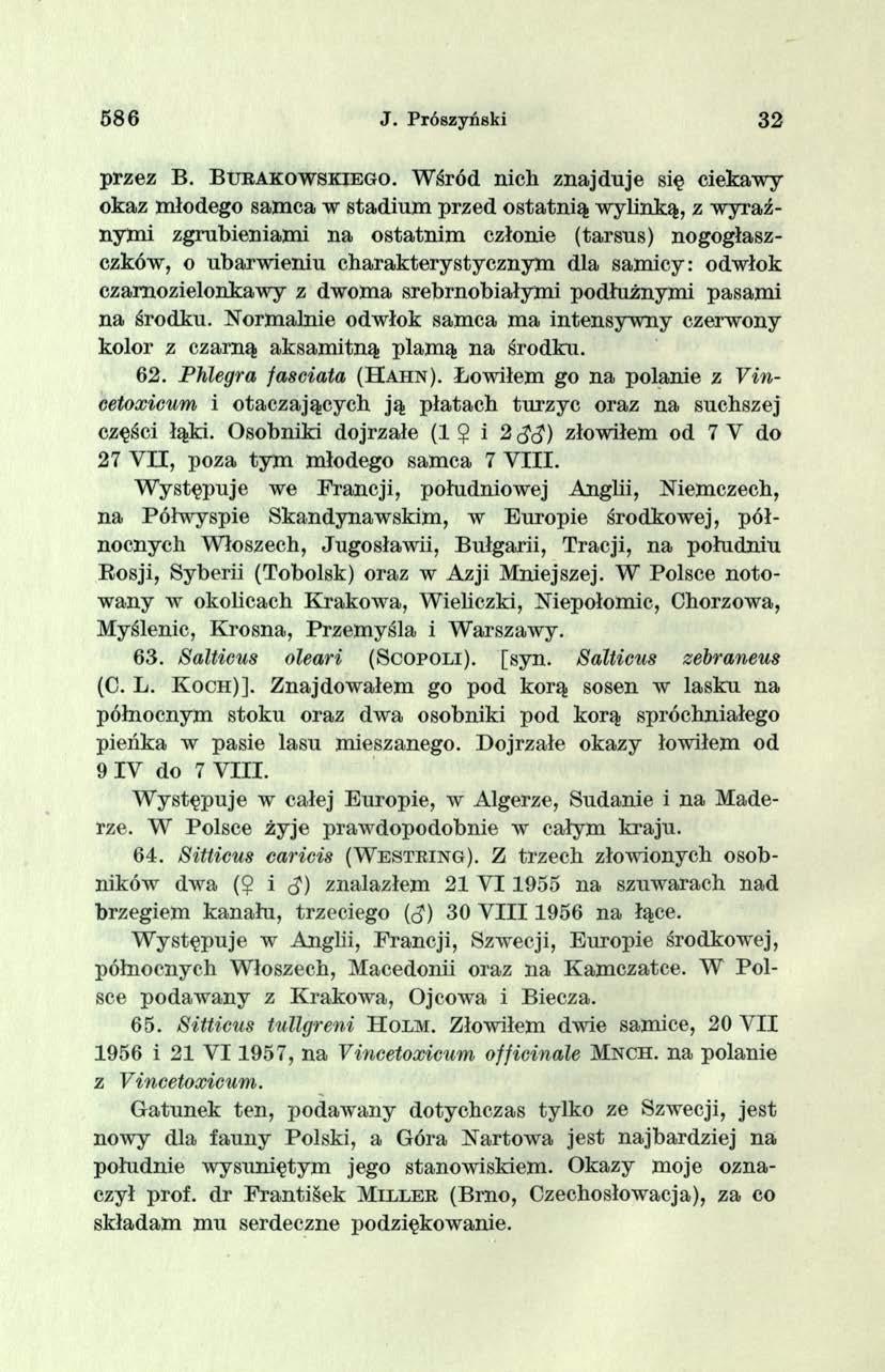 5 8 6 J. Prószyński 3 2 przez B. B u r a k o w s k ie g o.