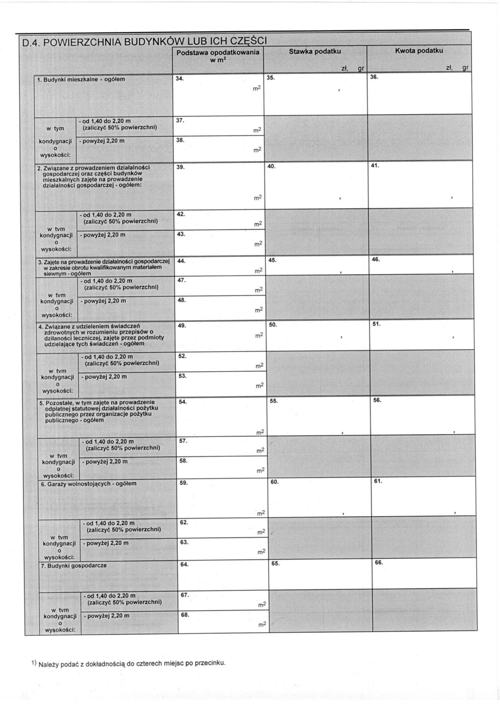 1) Należy podać z dokładnością