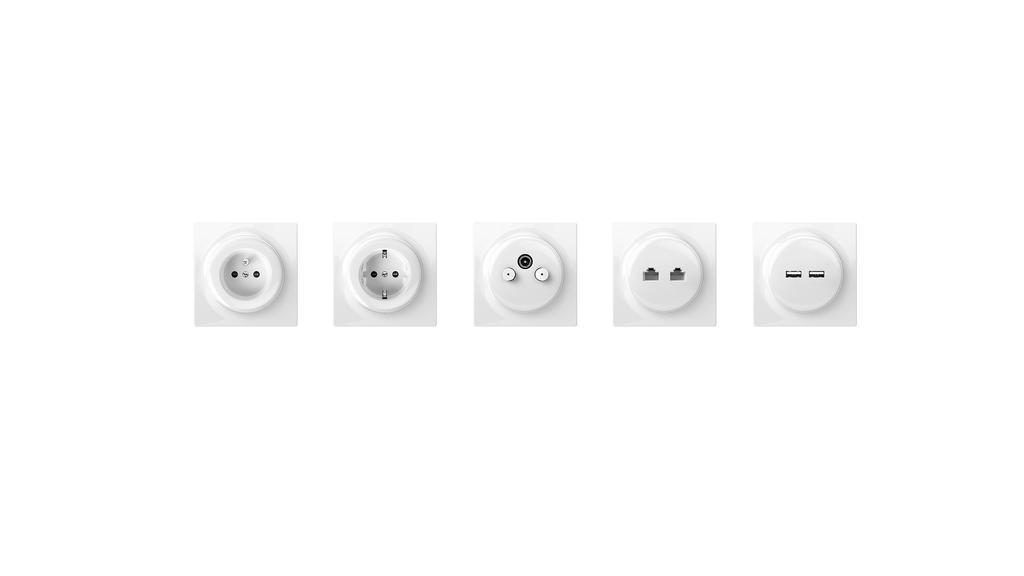 Klasyczne gniazda N Outlet typ E * N Outlet typ F * N TV-SAT Outlet N Ethernet Outlet N USB