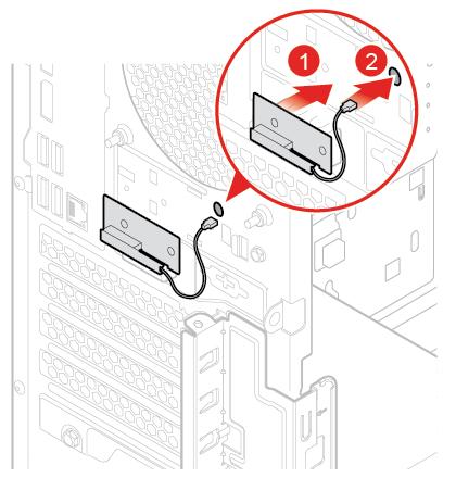 Rysunek 96. Instalowanie anteny Wi-Fi Rysunek 97. Instalowanie pokrywy tylnej anteny Wi-Fi 7. Zainstaluj z powrotem usunięte części.