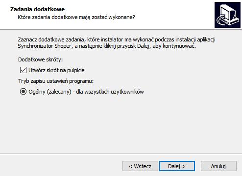 Następnym krokiem jest wybranie opcji