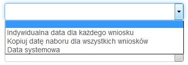 5. Metody definiowania dat w procesie oceny Po wybraniu rodzaju funduszu z jakim związana będzie rejestrowana Instytucja Administrator ma możliwość zdefiniowania dat związanych z poszczególnymi