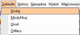 Odłącz opcja umożliwia odłączenie bieżącej zakładki od głównego okna aplikacji bossanol3. Przesuń w lewo opcja umożliwia przesunięcie w lewo bieżącej zakładki.