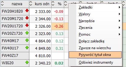 Dodatkowo tytuł okna można wyłączyć lub