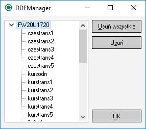 Wklejanie formuły DDE jest dostosowane do aplikacji Microsoft Excel np.: ='NOL3' DDE!