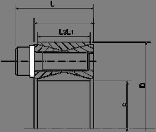 Powierzchnie: Tolerancje: Zastosowanie kilku pierścieni rozprężnozaciskowych: Zmiana momentów dokręcenia śrub: Przekrój: dxd, L, l, L 1 - wymiary podstawowe (bazowe) dla pierścieni