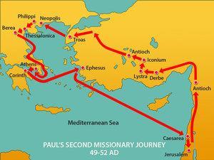 Na koniec popłynęli do Efezu; tu pozostawił Pryscyllę i Akwilę, sam zaś udał się do synagogi