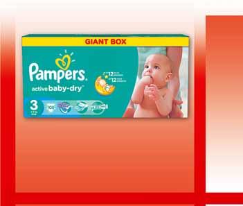 PAMPERS GIANT BOX PIELUSZKI sprzedaż po opak. 5043560 60 opak.