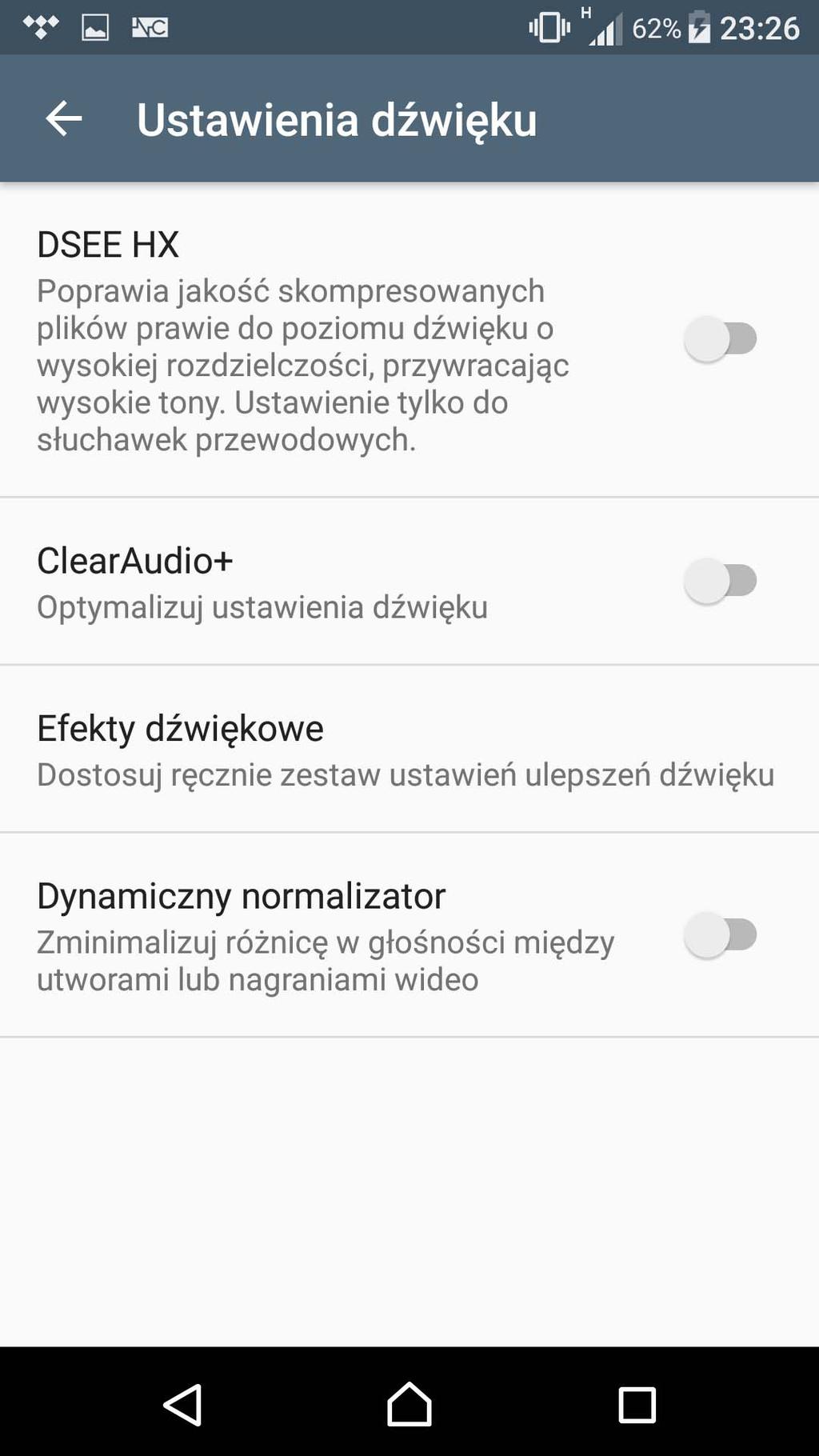 System, Ekran główny - 5+ Xperia X trafiła na rynek z najnowszym Androidem 6.0.1.