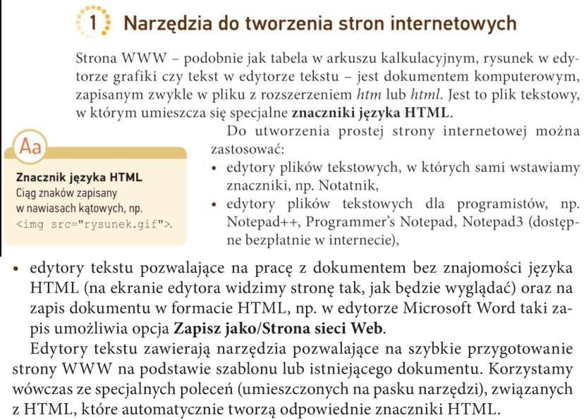 11 ZNACZNIKI pełnią funkcje poleceń (rozkazów) dla przeglądarki internetowej.