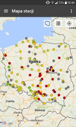 działania QA/QC (lokalizacja stacji, interkalibracje,