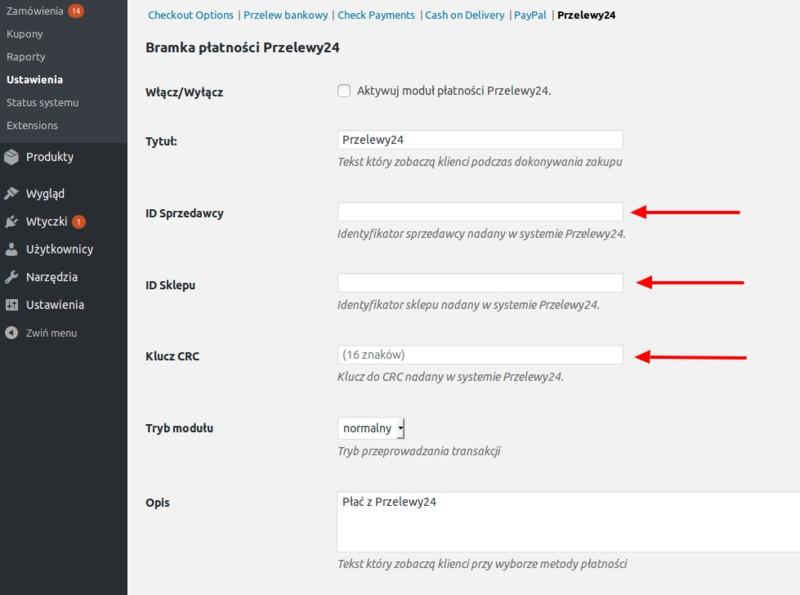 7 Wtyczka umożliwia również realizację zamówień w trybie testowym.