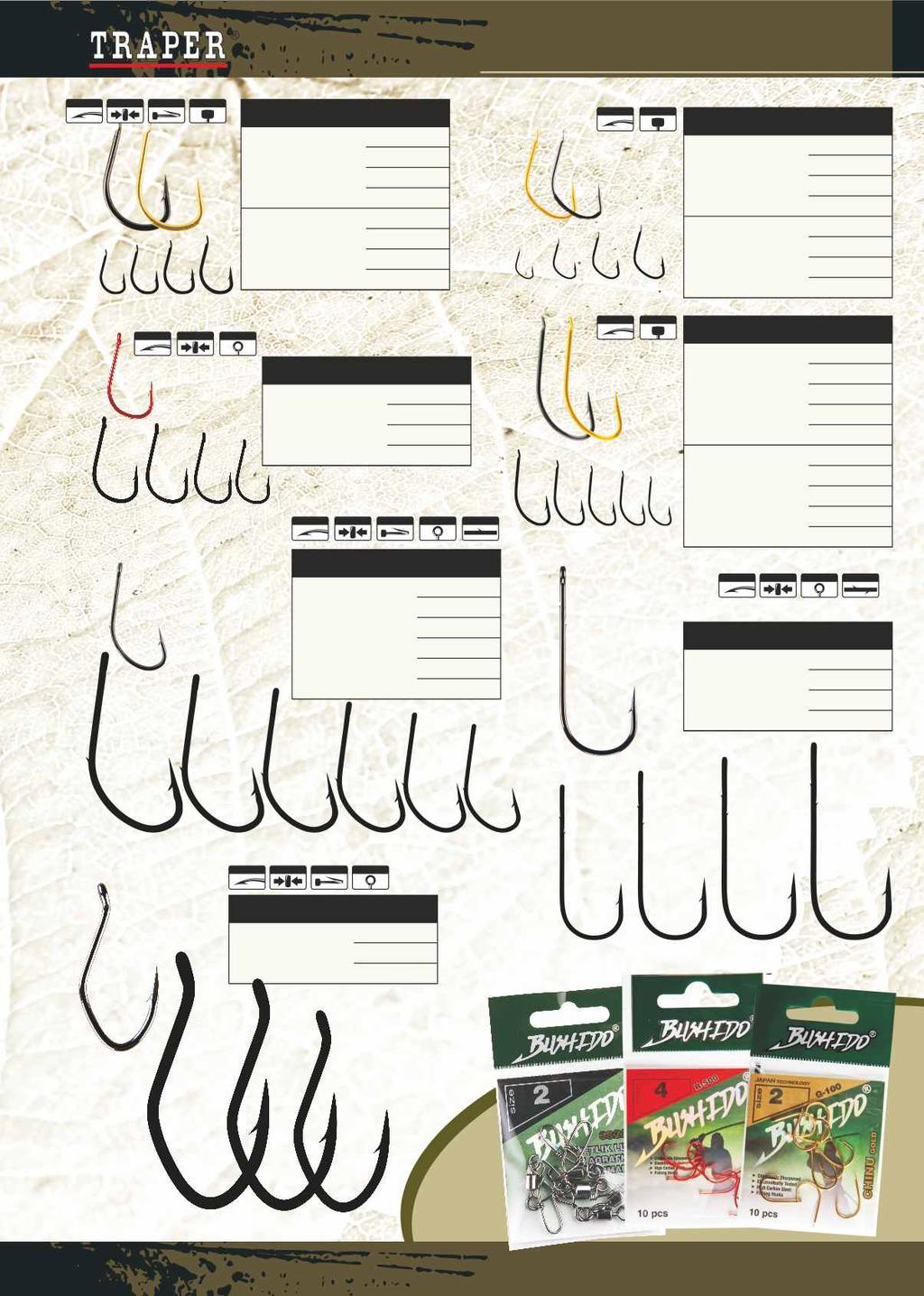 HACZYKI BUSHIDO FISHING HOOKS BUSHIDO Nr 0 Nr 0 TENCH Tench Tench 3 37 3 35 3 3 30 39 BRASEM 0 TANAGO RING Tanago Ring red 393 39 39 390 Brasem SHIRO Shiro BH BIG FISH /0 Nr Maruseigo Ring