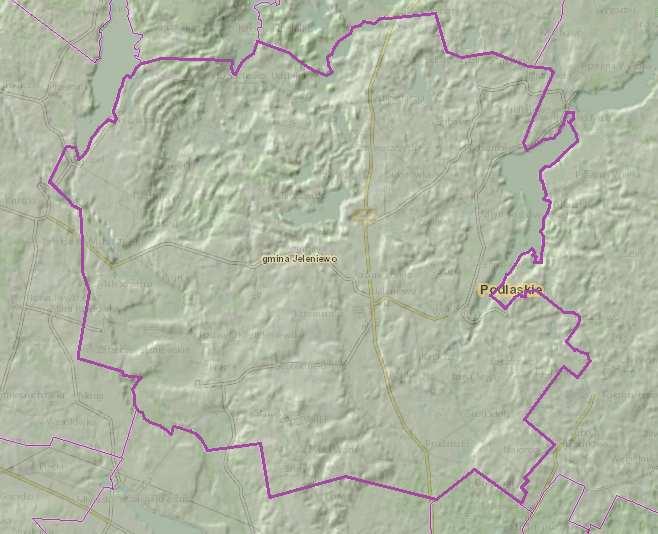 zaznacza się licznymi formami marginalnymi w okolicach jeziora Hańcza oraz wyżyny Szurpił i Krzemianki. Źródło: http://mapy.geoportal.gov.pl/imap/ Ryc.