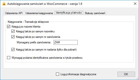 księgowania  klucza