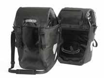 BIKE-PACKER CLASSIC Tylne sakwy z tkaniny poliestrowej powlekanej PCV i systemem montażu QL2.1, z pokrywą zamykaną na dwie sprzączki.
