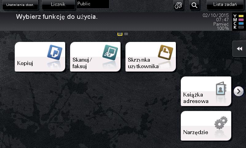 3.5 Menu główne 3 3.5 Menu główne Nacisnąć przycisk Menu znajdujący się na panelu sterowania, by wyświetlić menu główne.