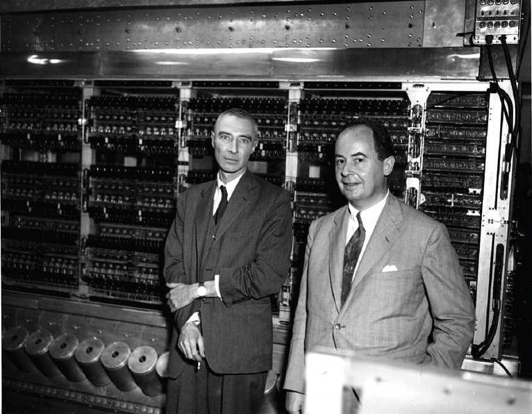 J. R. Oppenheimer, J. von Neumann and EDVAC J. Robert Oppenheimer (left) and John von Neumann at the October 1952.