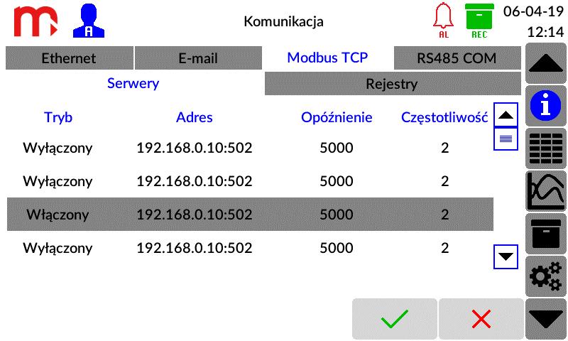 12.3.1 Ethernet Rys. 12.3 Przykładowy wygląd okna ustawień - Komunikacja.
