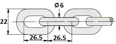 WYMIARY ( w mm ) : Zawory z przekładnią łańcuchową : Wymiary łańcucha : DN 40 50 65 80 100 125 150 200 250 300 350 400 450 500 D 120 120 120 120 120 126 126 126 214 214 331 331 350 365 H1 58 58 58 58