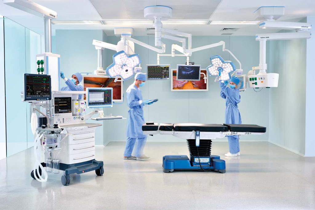 Monitory na sale operacyjne Odporność na zakłócenia elektrochirurgiczne Standardowe kable EKG oraz akcesoria, dostarczane z monitorem, są starannie wykonane i odporne na generowane w trakcie zabiegu