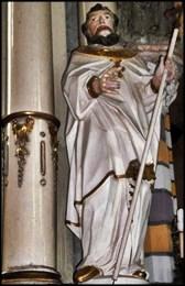 Relikwiarz z czaszką Świętego znajdował się w ołtarzu bocznym św. Walentego, na którym jest łaciński napis, w tłumaczeniu na język polski brzmi: Ołtarz św.