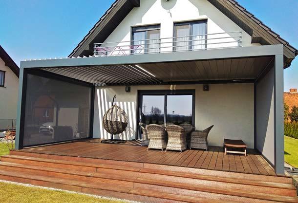 KOLORY COLOURS (POWDER-COATED) >> Konstrukcja: dowolny kolor RAL, >> Construction: full RAL palette, >> Dach: dowolny kolor RAL. >> Roof: full RAL palette.