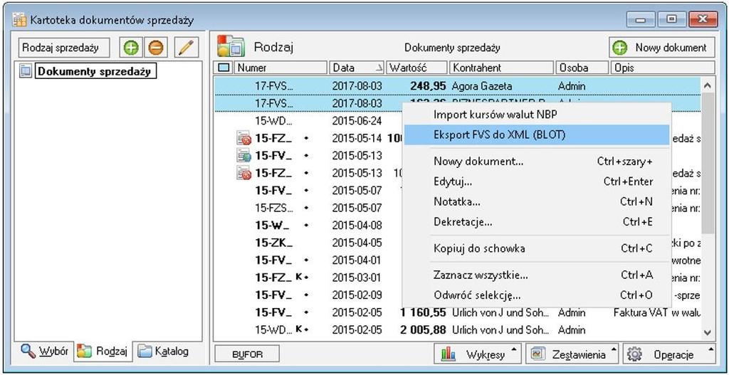 Uruchomienie dodatku Aby uruchomi dodatek nale y z poziomu kartoteki sprzeda y zaznaczy