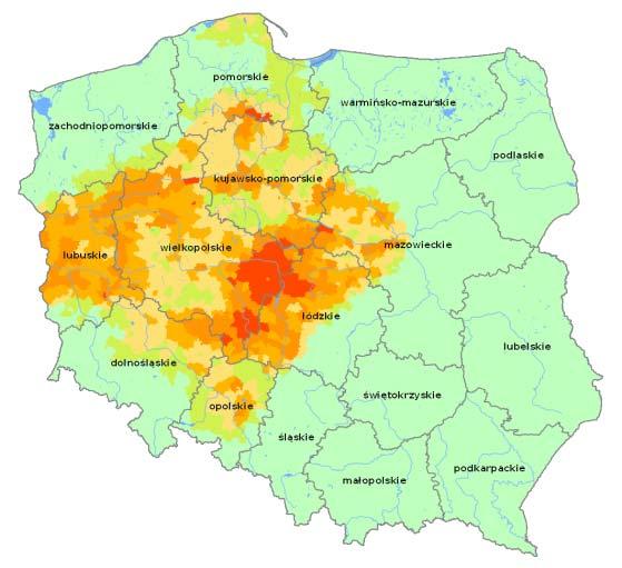 I. Wójcik i in.: Susza rolnicza w uprawie zbóż jarych w Polsce w latach 2006 2017 89 g) 2012 h) 2015 i) 2016 j) 2017 Rys. 3.