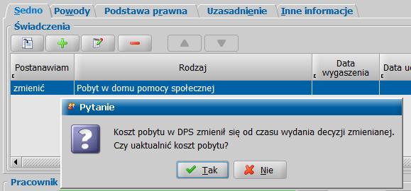 7. Podczas rejestracji informacji o śmierci osoby, od strony menu Czynności okna listy osób, jeśli Zmarła osoba przebywała w DPS, umożliwienie zakończenia pobytu w DPS od razu z tego miejsca Pomostu,