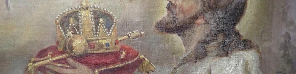 Widok na fragment obrazu ze św. Stefanem.